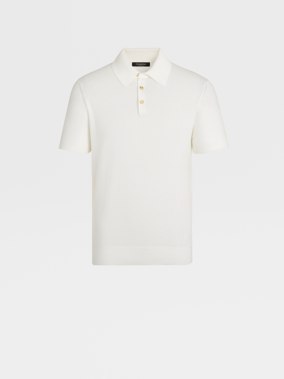 Off-white Premium Cotton Knit Short-sleeve Polo